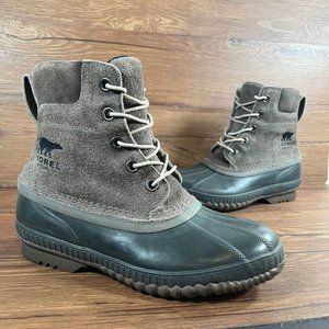 Sorel Cheyanne II Gray Suede Winter Duck Boots Men’s Size 8